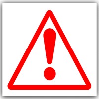 6 x Caution,Warning,Danger Symbol-Red on White,External Self Adhesive Warning Stickers-Bottle Logo-Health and Safety Sign 